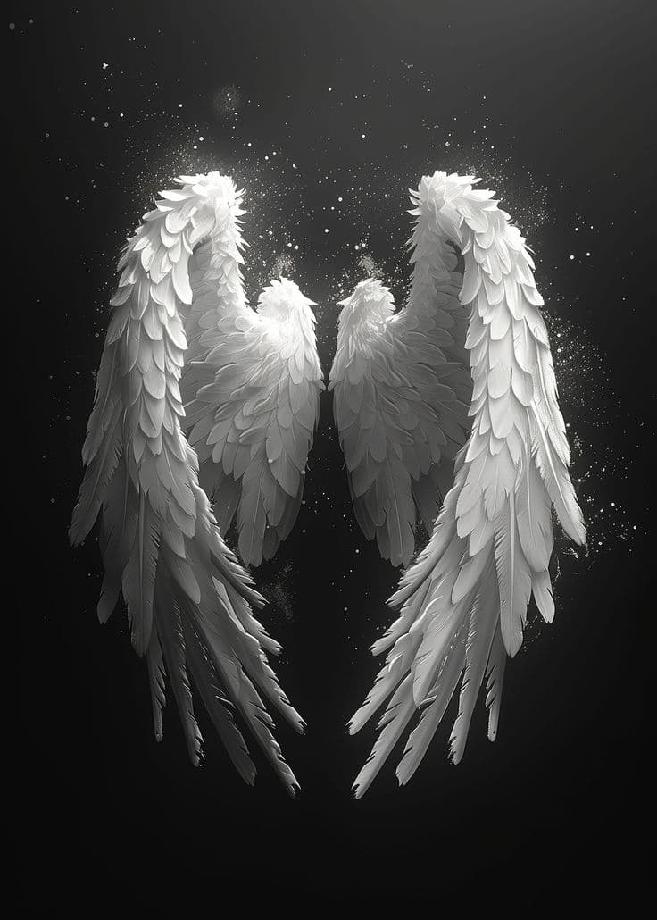 'White Angel Wings' Poster, picture, metal print, paint by Ilyrin _ Displate